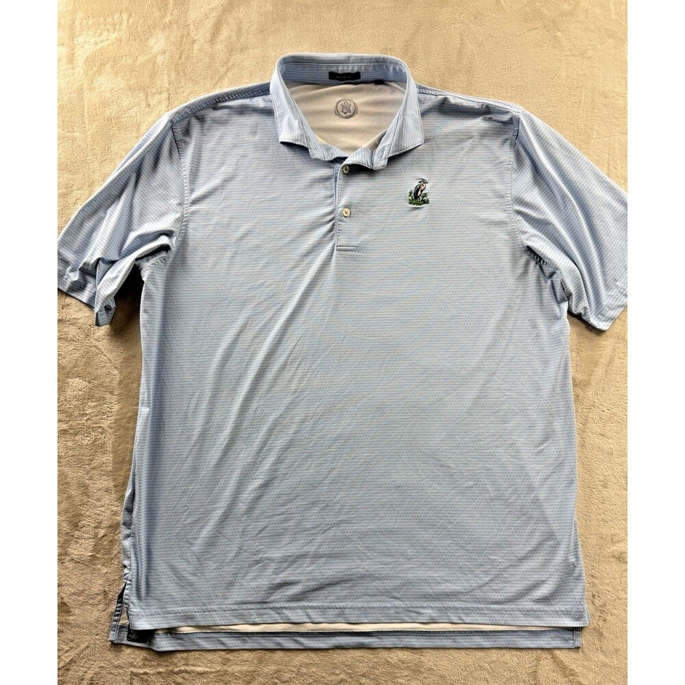 Turtleson Blue Heron All Over Print Performance Golf Polo Shirt Men's 2XL